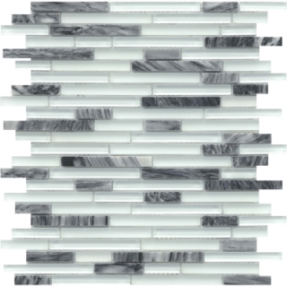 Picture of Emser Tile - Lucente Glass and Stone Linear Mosaic Blend Grazia