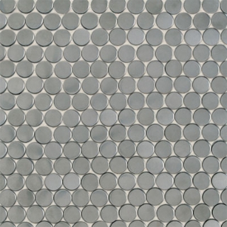 Picture of Daltile - Metallica Mosaics Penny Rounds Mosaic Brushed Stainless Steel