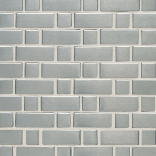 Picture of Daltile - Metallica Mosaics Basketweave (Small) Mosaic Brushed Stainless Steel