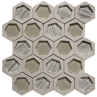 Picture of Bati Orient - Stone Hexagon White/Grey/Beige