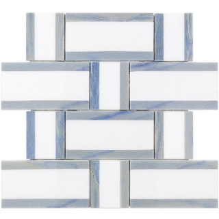 Picture of SOHO Studio Corp - Interlace White Thassos & Blue Macauba