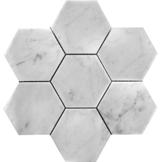 Picture of MiR Mosaic - Marbella Mosaics Carrara Hex