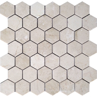 Picture of MiR Mosaic - Valencia Crema Hex Honed
