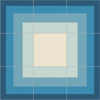 Picture of Bisazza Mosaico - Cementiles Decorations Square Maze Indigo