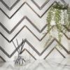 Picture of SOHO Studio Corp - Art Lava Chevron Palermo Lava Stone White Stone