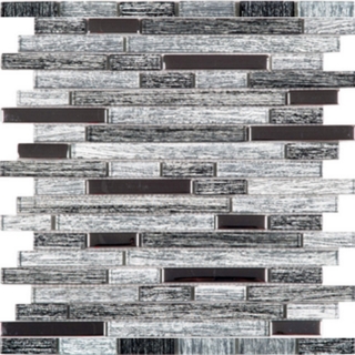 Picture of Bati Orient - Glass Stripe Effect Mosaic Grey Mix Baguette