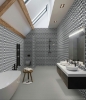 Picture of Roca - CC Mosaics Black White Matte Pennyround