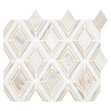 Picture of Elon Tile & Stone - Petite Jewel Mosaics Calacatta Gold with White Thassos & Crema Marfil Honed