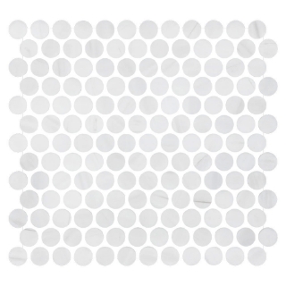 Picture of Elon Tile & Stone - 1 Rounds Mosaics Dolomite Honed