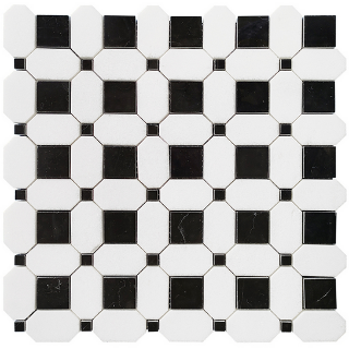 Picture of MiR Mosaic - Tuxedo Park Nero Bianco Plaza
