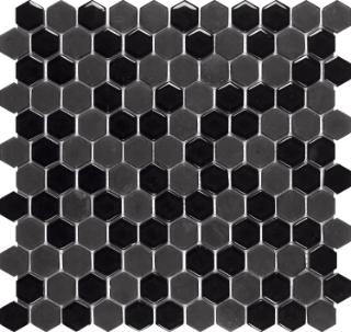 Picture of Bati Orient - Mix Mosaic Hexagon Black Glass & Marble