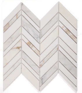 Picture of Elysium - Chevron Mosaic Shadow Calacatta