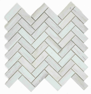 Picture of Elysium - Herringbone Mosaic Wooden White