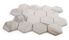 Picture of Elysium - 3 x 3 Hexagon Mosaic Calacatta Gold Honed