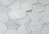 Picture of Elysium - 3 x 3 Hexagon Mosaic Calacatta White Honed