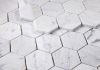 Picture of Elysium - 3 x 3 Hexagon Mosaic Carrara Polished