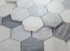 Picture of Elysium - 3 x 3 Hexagon Mosaic Italian Blue