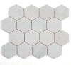 Picture of Elysium - 3 x 3 Hexagon Mosaic Snow White Honed