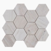 Picture of Elysium - 4 x 4 Hexagon Mosaic Wooden White