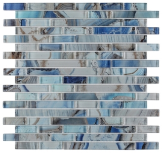 Picture of Elysium - Shell Mosaic Linear Shell Blue