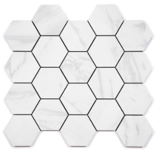 Picture of Elysium - Volakas Premium Mosaic Hexagon