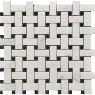 Picture of Roca - Rockart Basket Weave Mosaic Black and White