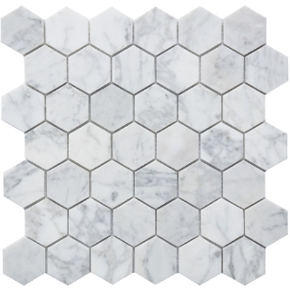 Picture of Roca - Rockart Mosaics Hexagon Carrara 2 x 2