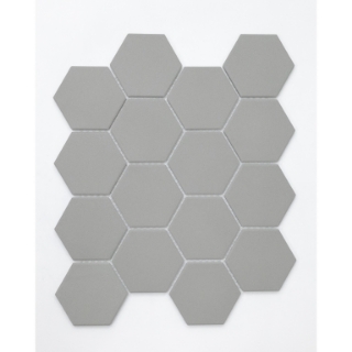 Picture of Emser Tile - Source 3 x 3 Hex Mosaic Smoke Matte