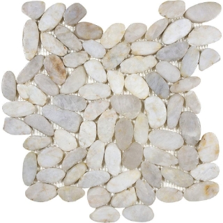 Picture of Tesoro - Ocean Stones Sliced Mosaic Ivory