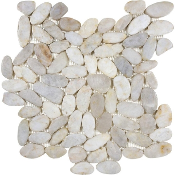 Picture of Tesoro - Ocean Stones Sliced Mosaic Ivory