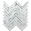 Picture of Tesoro - Metropolitan Stone Herringbone Mosaic White Cararra