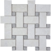 Picture of Tesoro - Pietra Antica Antiqued Stones Basketweave Mosaic Imperial Pearl