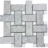 Picture of Tesoro - Pietra Antica Antiqued Stones Basketweave Mosaic Nuvoloso