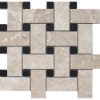 Picture of Tesoro - Pietra Antica Antiqued Stones Basketweave Mosaic Cashmere Beige