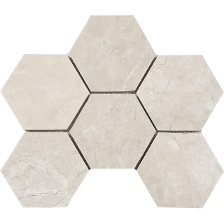 Picture of Tesoro - Pietra Antica Antiqued Stones Hexagon Mosaic 4 Chateaux