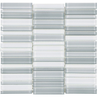 Picture of Tesoro - Element Glass Mosaic Stacked Blends 1 x 4 Shades Of Grey