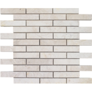 Picture of Tesoro - Pietra Antica Select Polished Travertine Mosaics Imperial Pearl Staggered