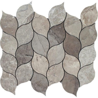 Picture of Tesoro - Metropolitan Stone Mosaics City Grey Leaf