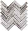 Picture of Tesoro - Pietra Antica Select Polished Travertine Herringbone Mosaic Skyline