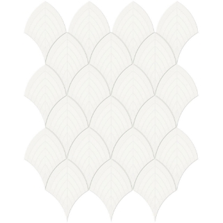 Picture of Tesoro - Soho Scallop Mosaic Canvas White