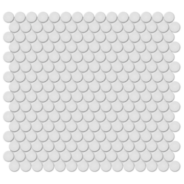 Picture of Tesoro - Soho Penny Round Mosaic Gallery Grey Matte