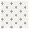 Picture of Tesoro - Soho Mosaic Hex 1 Mosaic White & Cement Chic