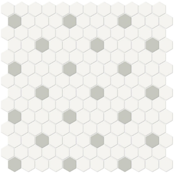 Picture of Tesoro - Soho Mosaic Hex 1 Mosaic White & Soft Sage