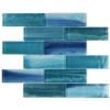 Picture of Tesoro - Gemstone 2 x 6 Staggered Mosaic Aquamarine