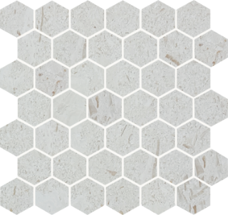 Picture of Tesoro - Pietra Antica Antiqued Stones Hexagon Mosaic 2 Sand Key Shell Stone
