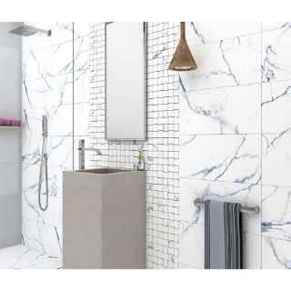 Picture of Tesoro - Indigo Basketweave Mosaic Calacatta Blue Matte