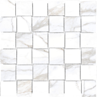 Picture of Tesoro - Lucca Basketweave Mosaic Calacatta Polished