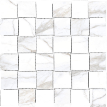 Picture of Tesoro - Lucca Basketweave Mosaic Calacatta Polished
