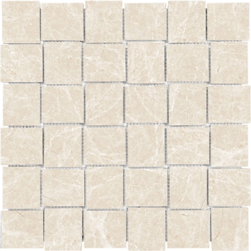 Picture of Tesoro - Lucca Basketweave Mosaic Crema Marfil Polished