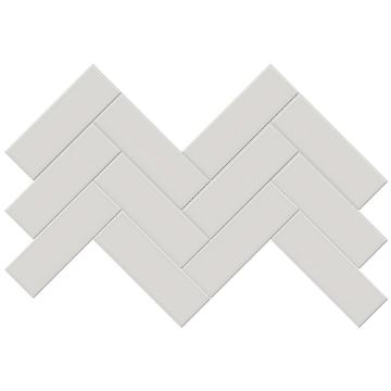 Picture of Tesoro - Soho Herringbone Mosaic Halo Grey Glossy
